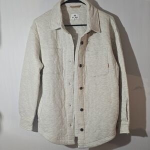 tentree Light Cream Quilted Utility Jacket